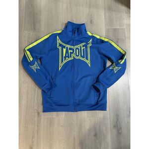 Tapout Full Zip Track Jacket Blue Spell Out Sweatshirt -‎ Men's Size XL